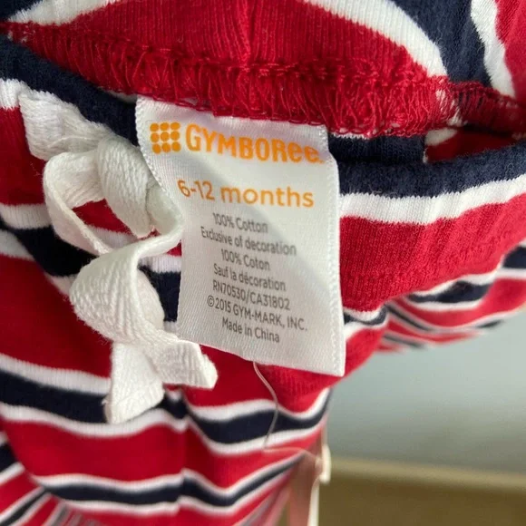 Gymboree Red and Blue Casual Bottoms with Elastic Waistband - Picture 3 of 4